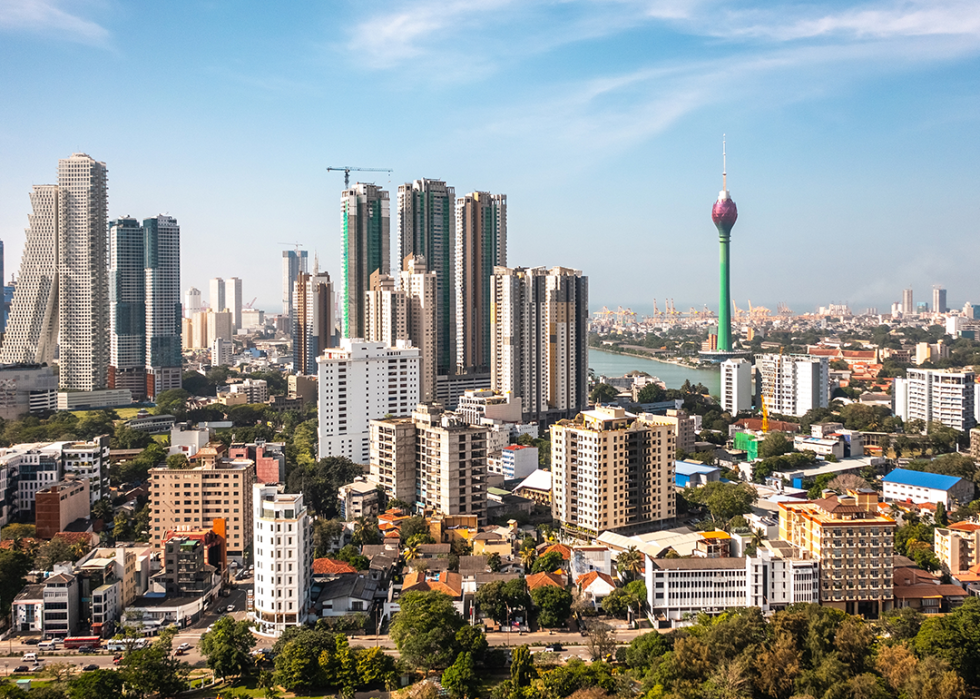 Cityscape of Colombo on a sunny day.