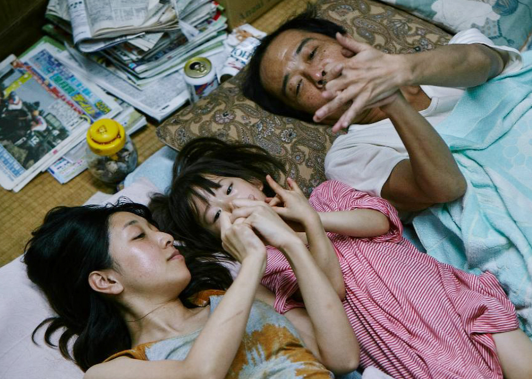 Actors in a scene from ‘Shoplifters’