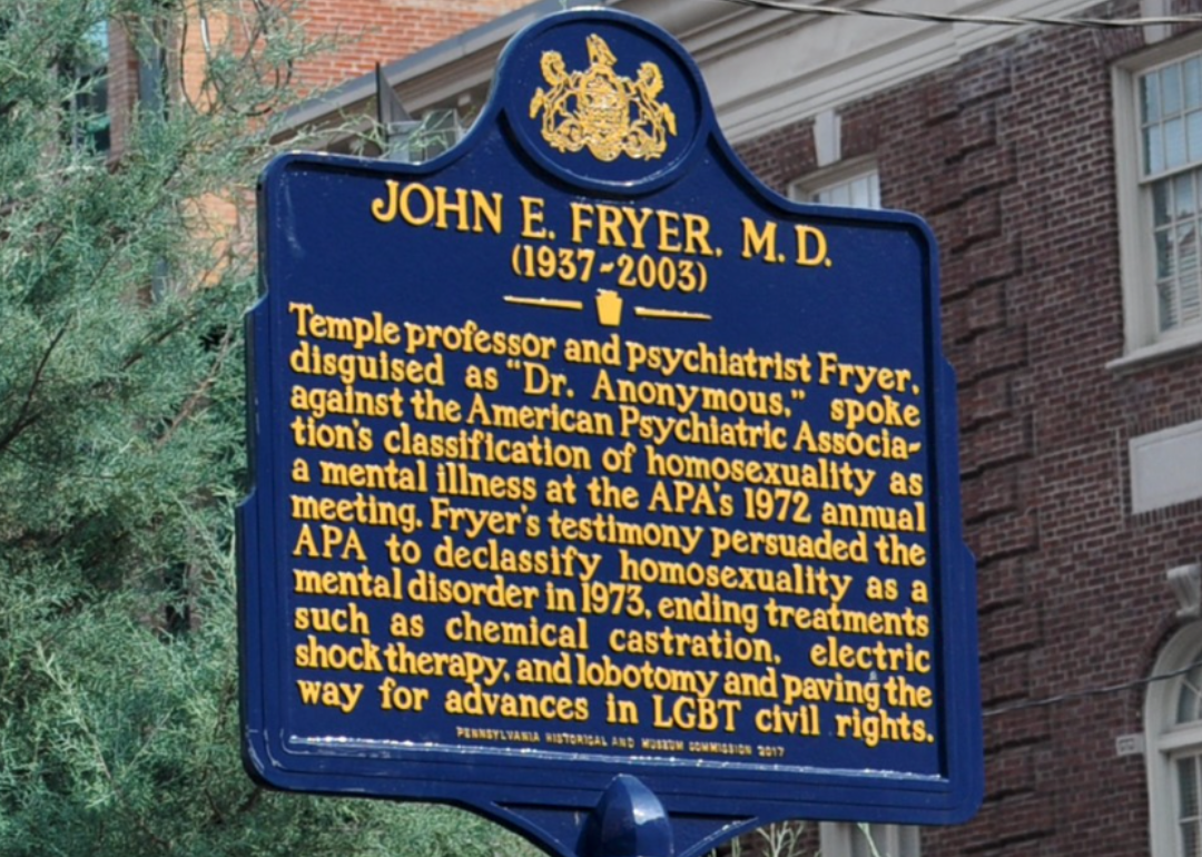 John E Fryer MD Historical Marker