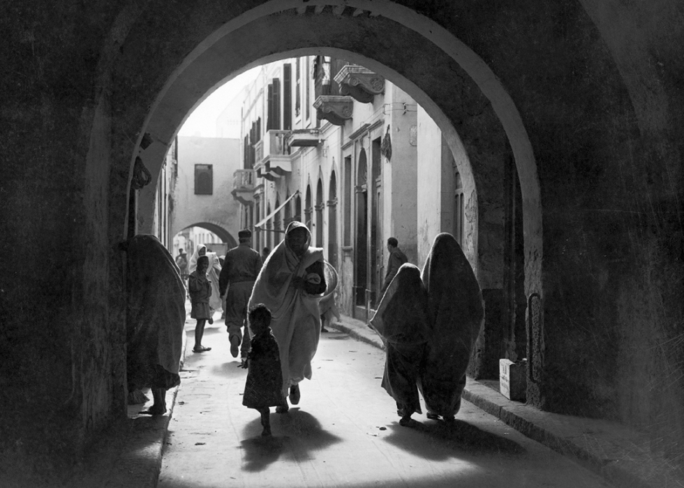A street scene in Tripoli, Libya, in September 1969