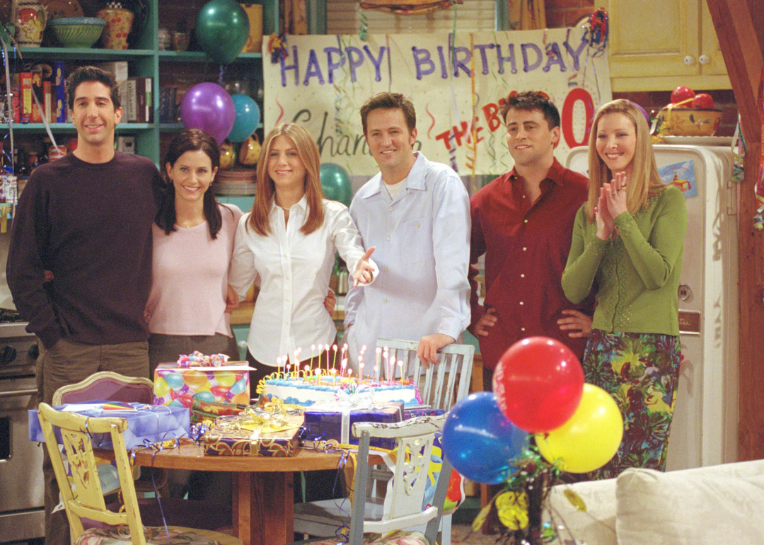 The cast of ‘Friends’ in an episode of the show.