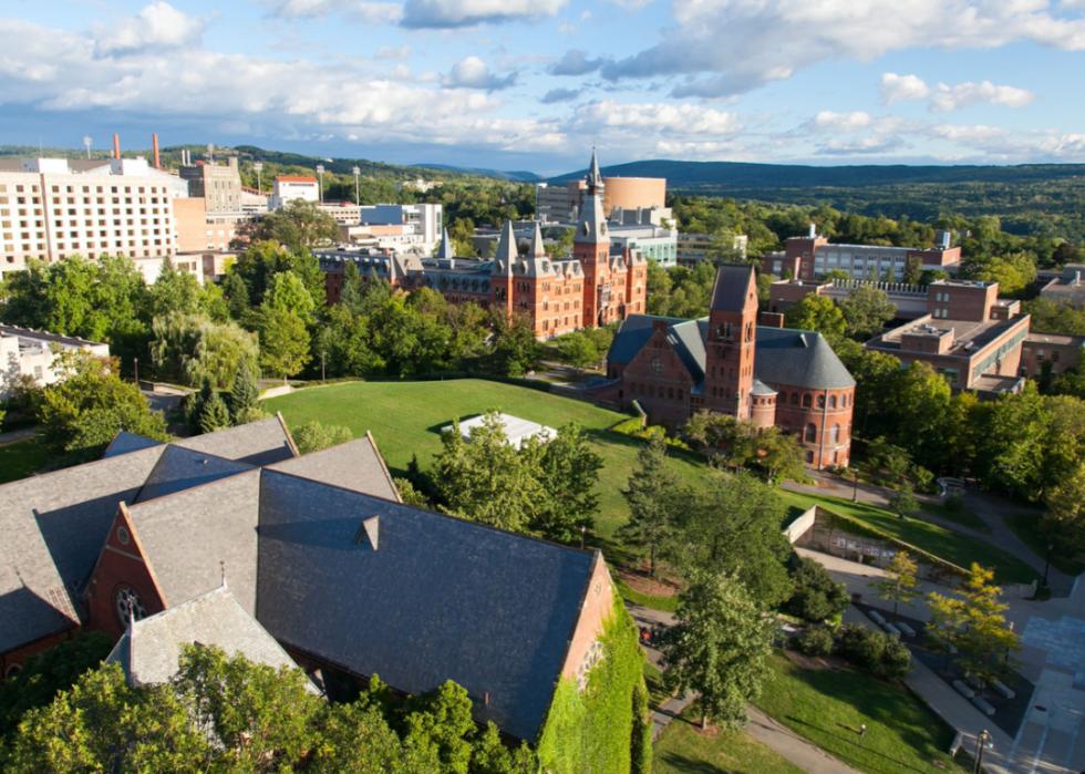Overlook of Cornell University Campus from Uris Library.
