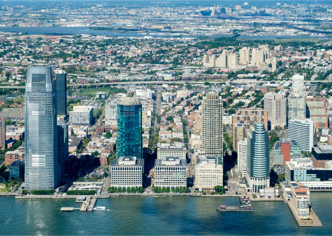 Aerial view of Jersey City.