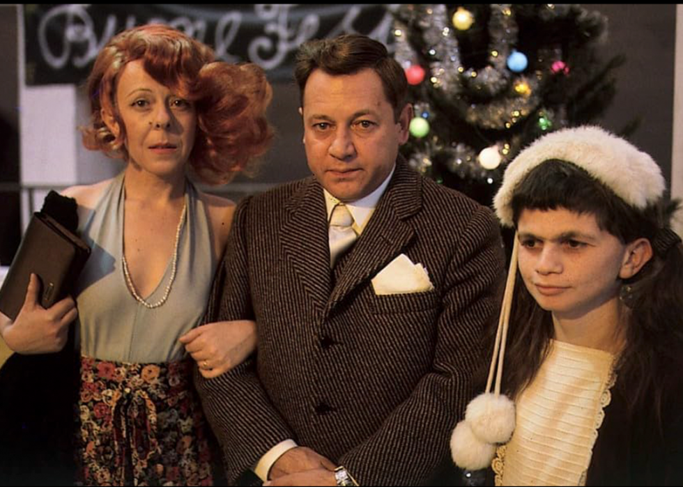 Liù Bosisio, Plinio Fernando, and Paolo Villaggio in ‘Fantozzi’.