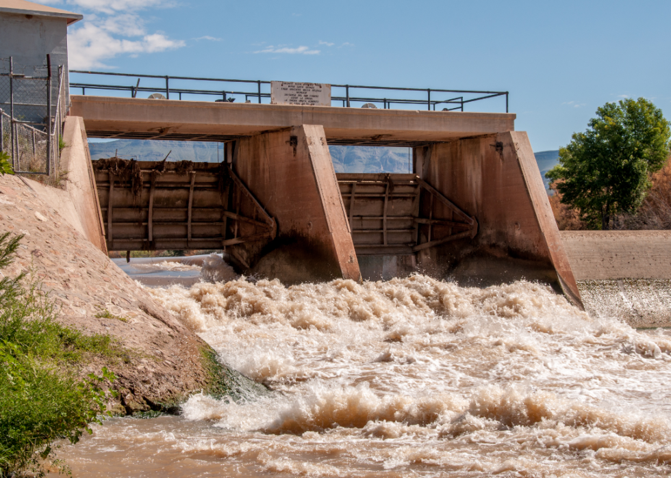 Percha Dam on Rio Grande in New Mexico.