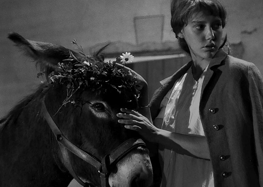 Actor Anne Wiazemsky in a scene from ‘Au Hazard Balthazar.'