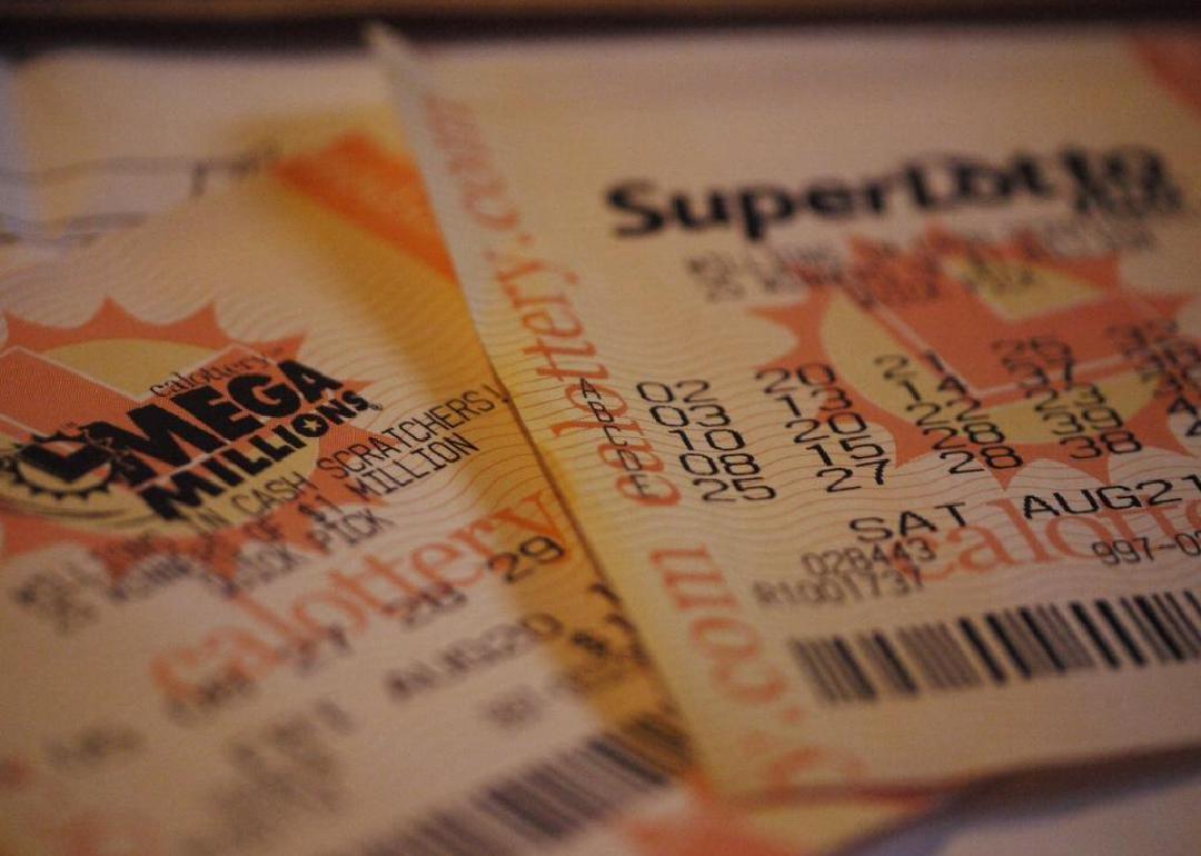 A Mega Millions ticket and a SuperLotto ticket. 