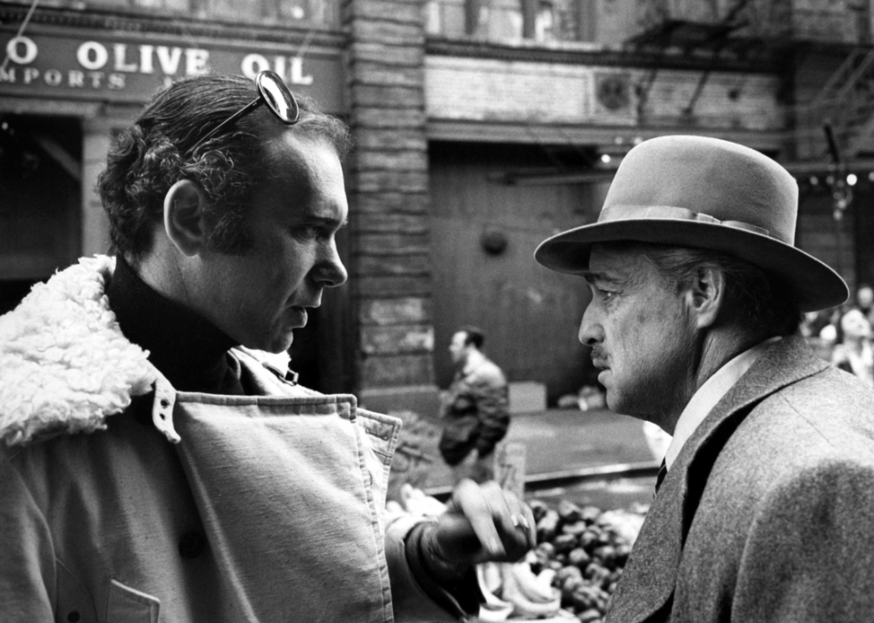 Albert S. Ruddy with Marlon Brando on the set of 'The Godfather’.