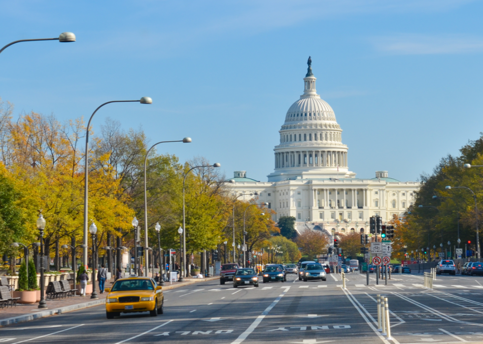 Pennsylvania Avenue and U.S. Capitol.