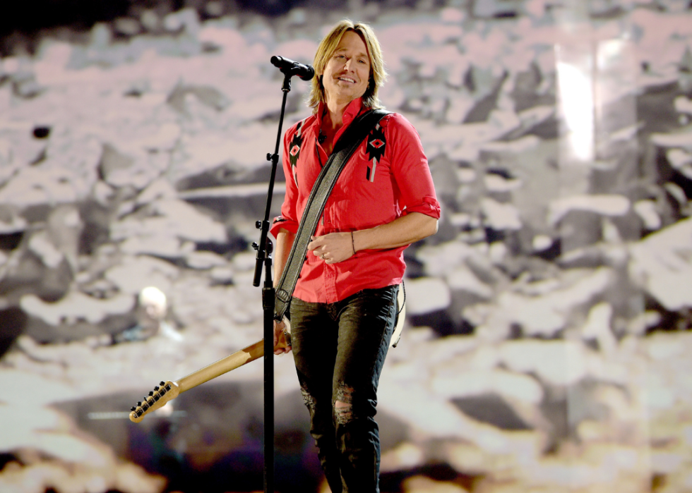 Keith Urban performs at the Academy Of Country Music Awards.
