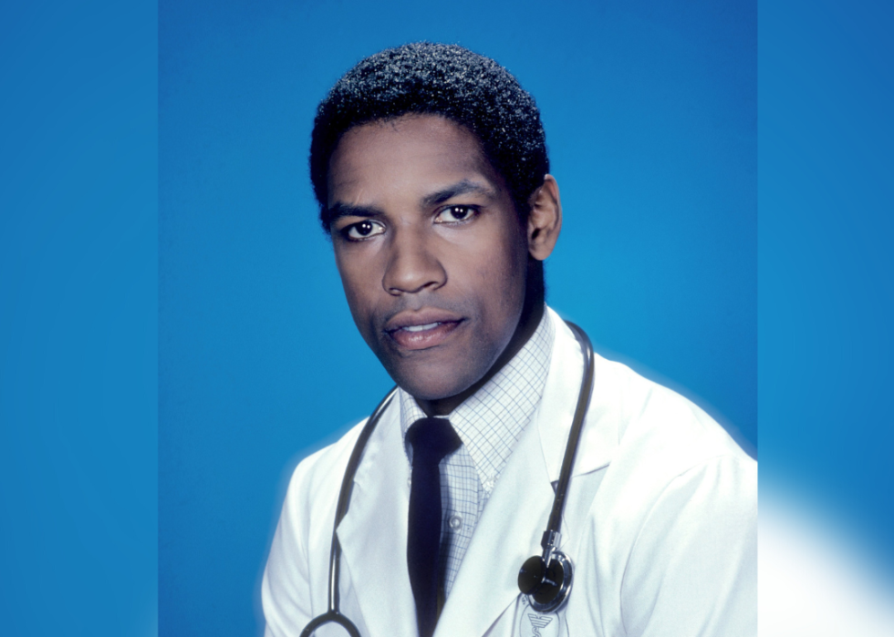 Denzel Washington poses for a publicity still for 'St. Elsewhere’.