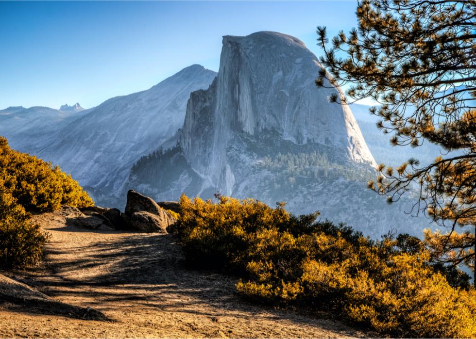 Half Dome Trail View in Yosemite National Park.