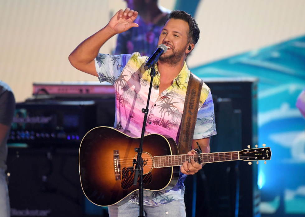 Luke Bryan performs at the Academy Of Country Music Awards.