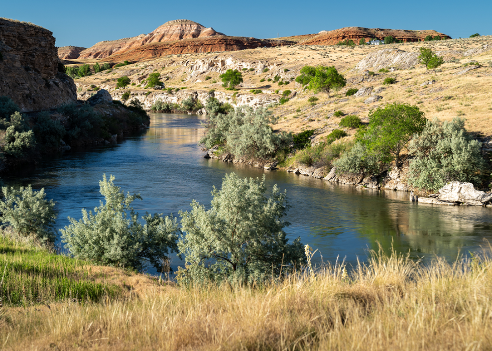 The Bighorn River going through Hot Springs State Park in Thermopolis.