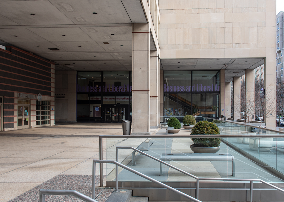 Entrance to Fashion Institute of Technology campus in Manhattan.
