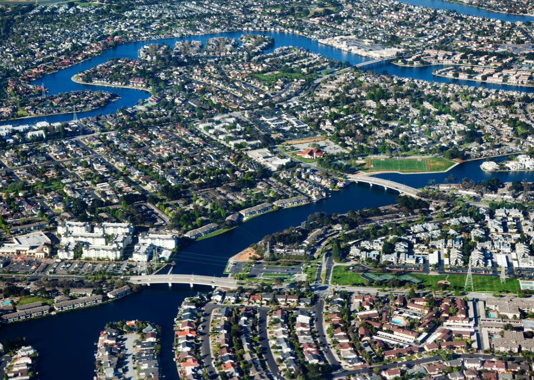 Aerial view of Foster City, California