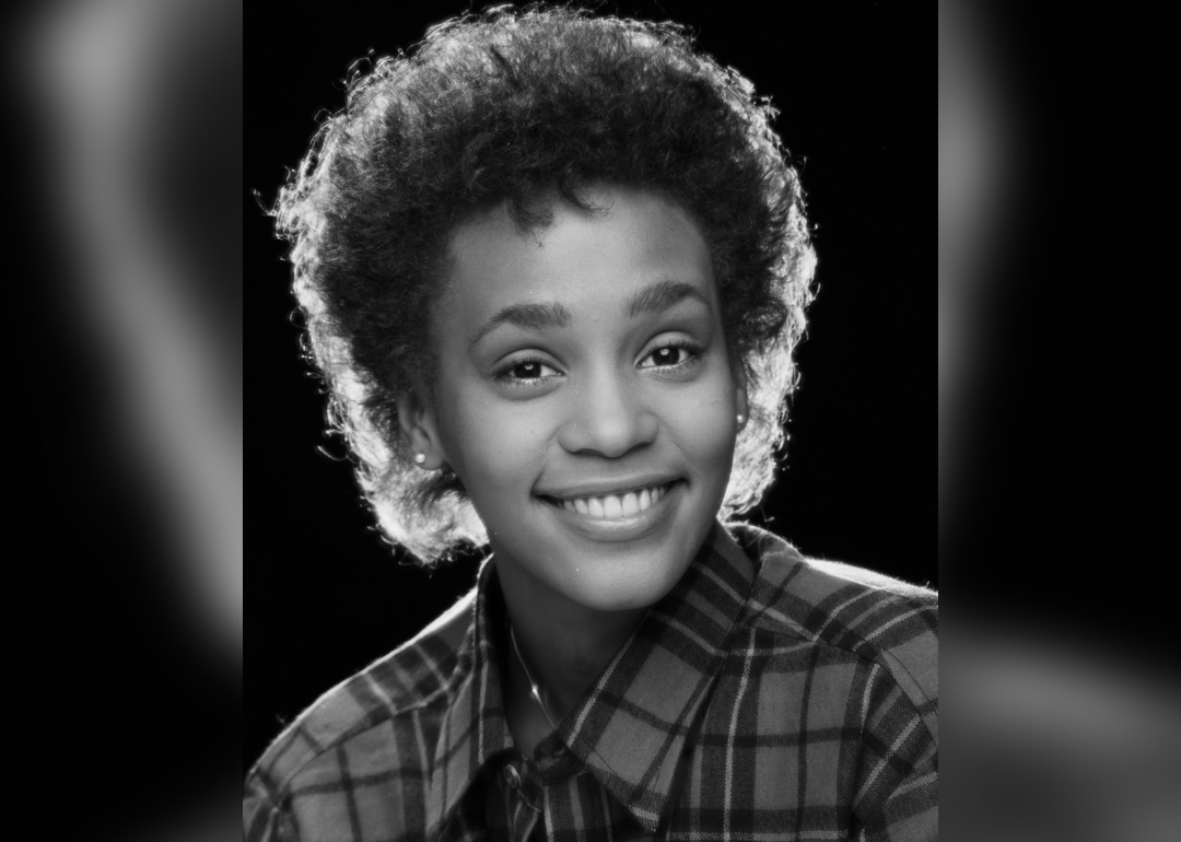 High school portrait of Whitney Houston.