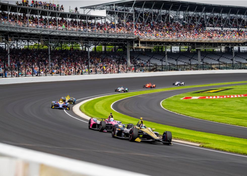 Practice for the Indianapolis 500 at Indianapolis Motor Speedway