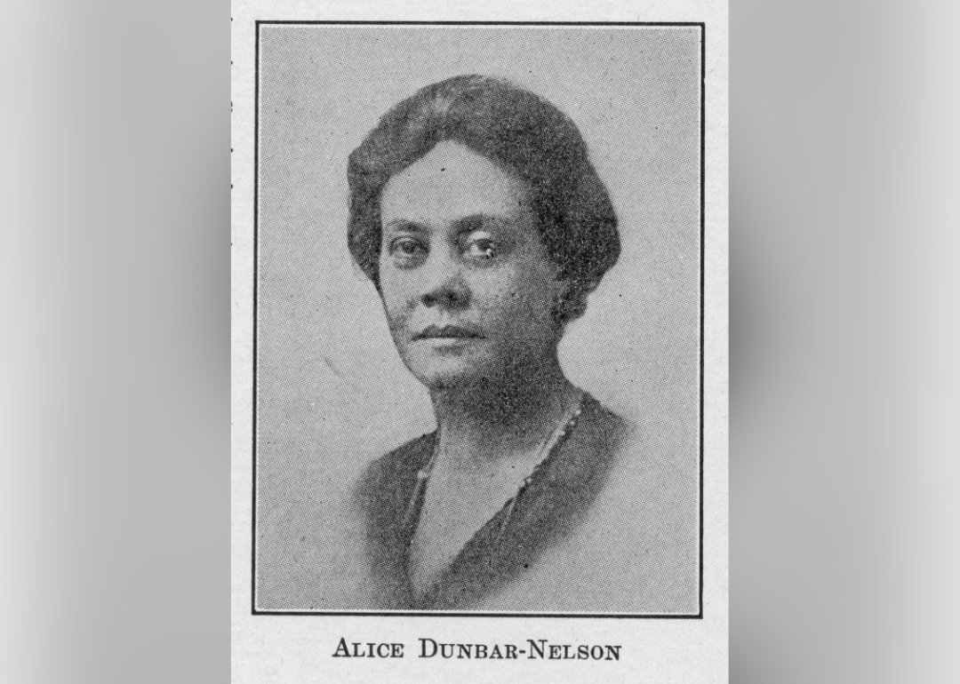 Illustrated portrait of Alice Dunbar-Nelson, early 20th century. 