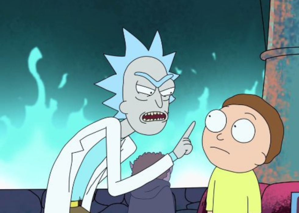 A scene from the animated series ‘Rick and Morty.’
