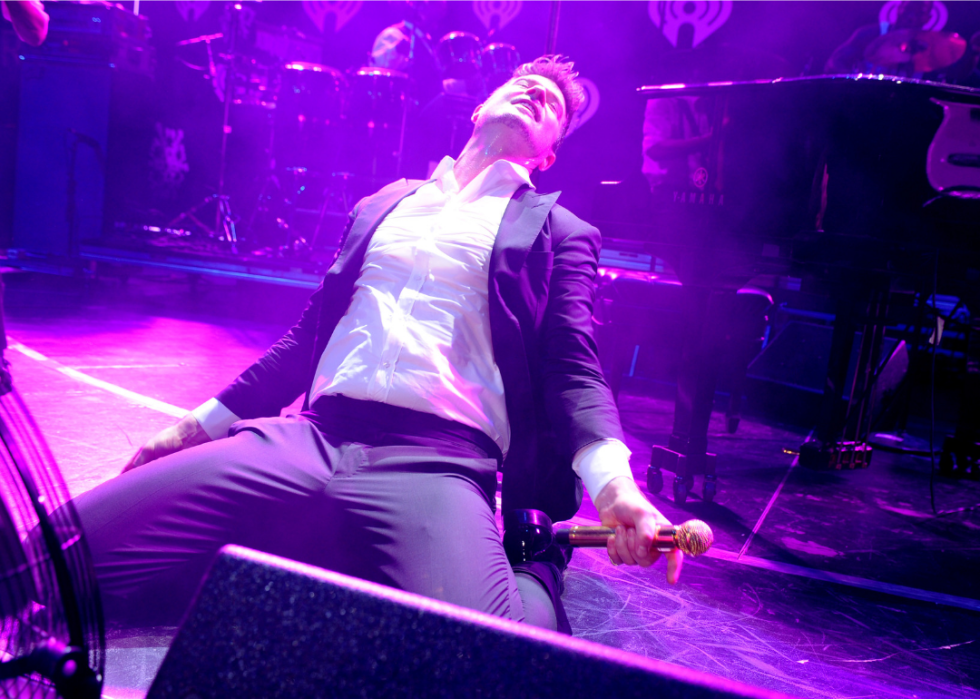 Robin Thicke performs onstage.