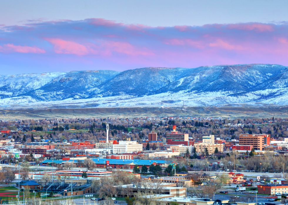 An aerial view of Casper, WY.