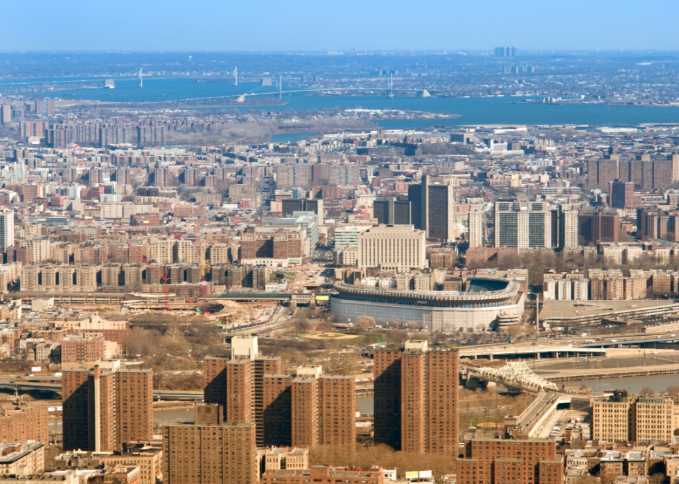 Aerial view of the Bronx.