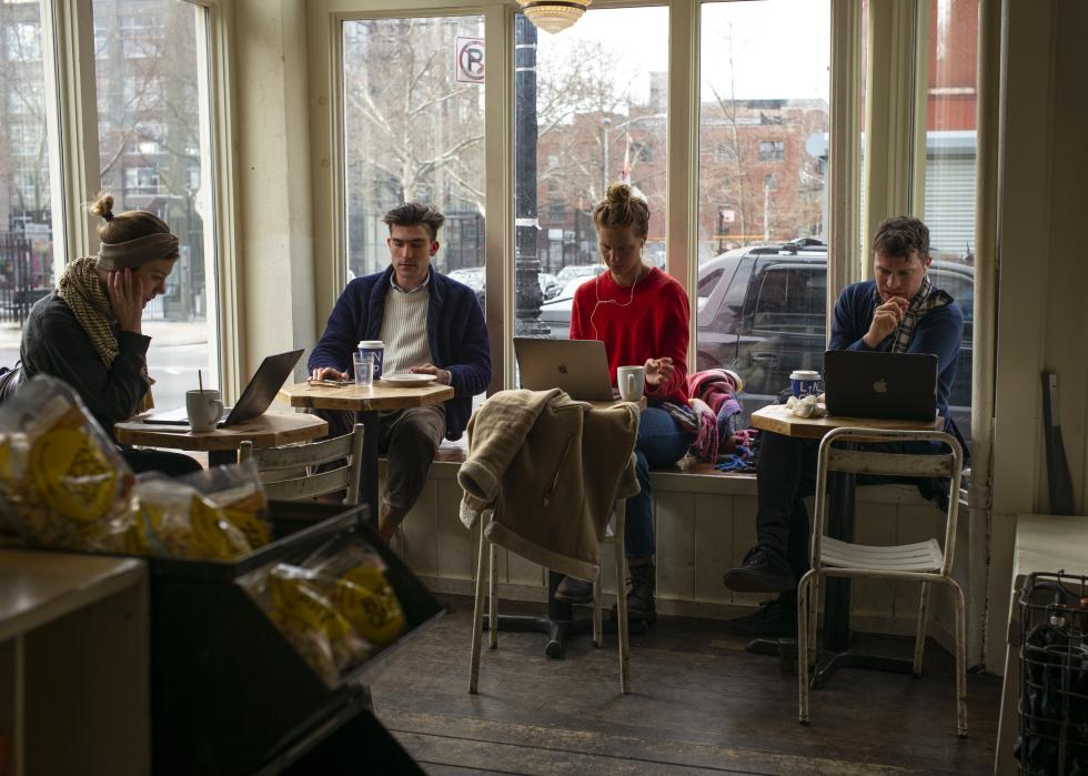 People at a coffee shop.