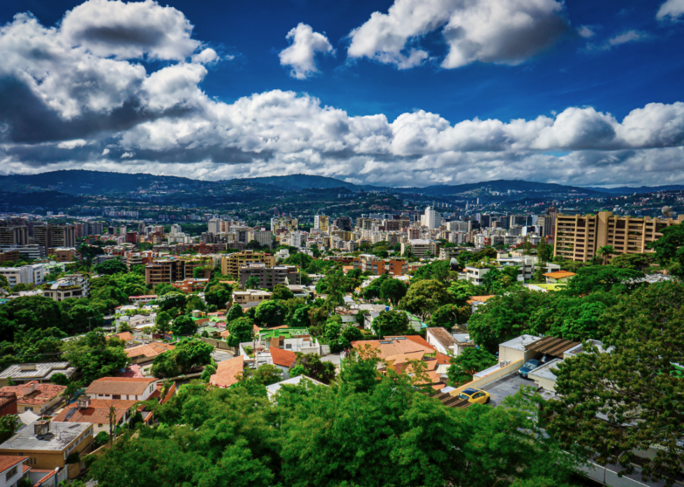 An aerial view of caracas, Venezuela.