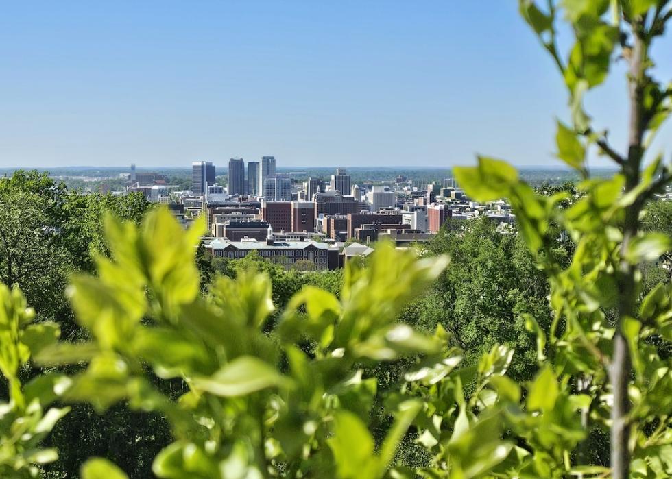 Birmingham, Alabama as seen from Vulcan Park. Center Point is in the Birmingham metro area.