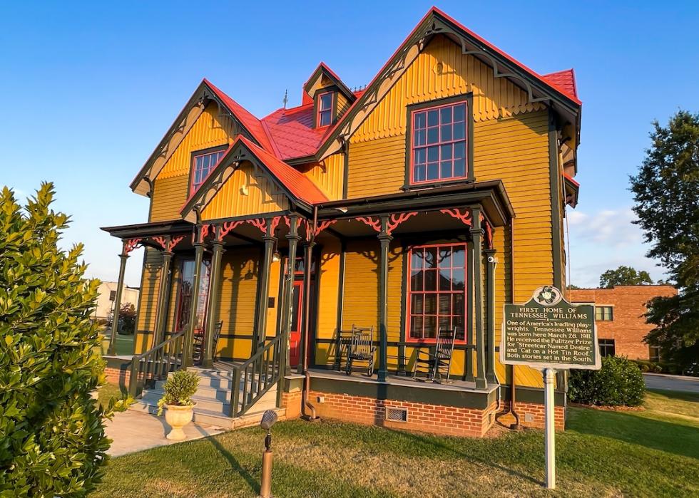 The birthplace of playwright and screenwriter Tennessee Williams in Columbus, Mississippi.