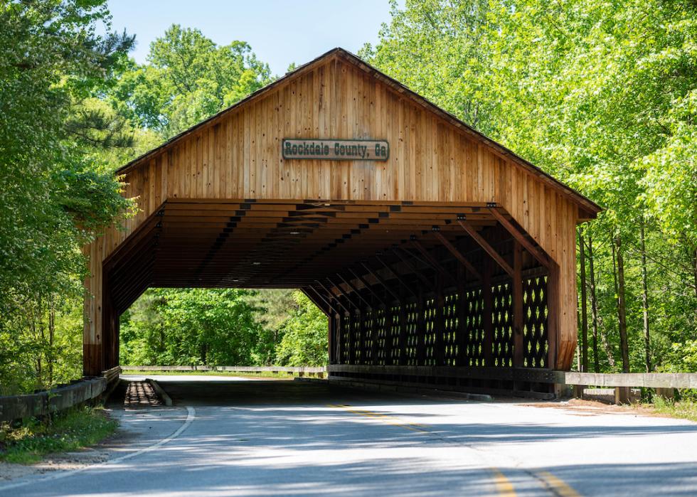 A covered bridge in Conyers, Georgia.