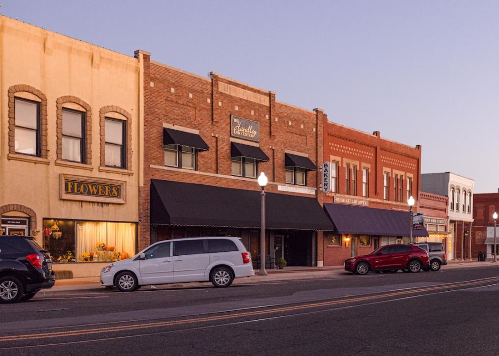 The old business district in El Reno, Oklahoma.