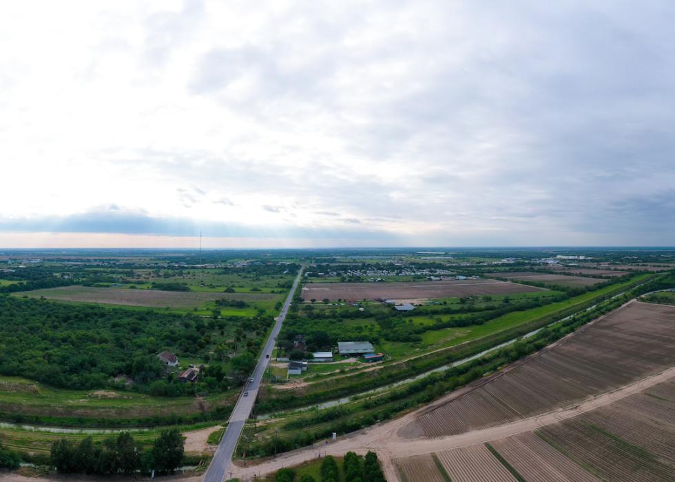 Panoramic view of Edinburg, Texas, which is near Mercedes.