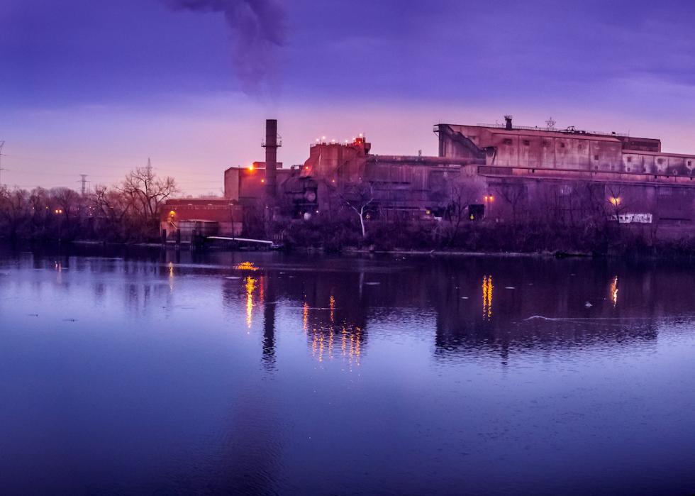 A steel mill in Riverdale, Illinois on the Little Calumet River.