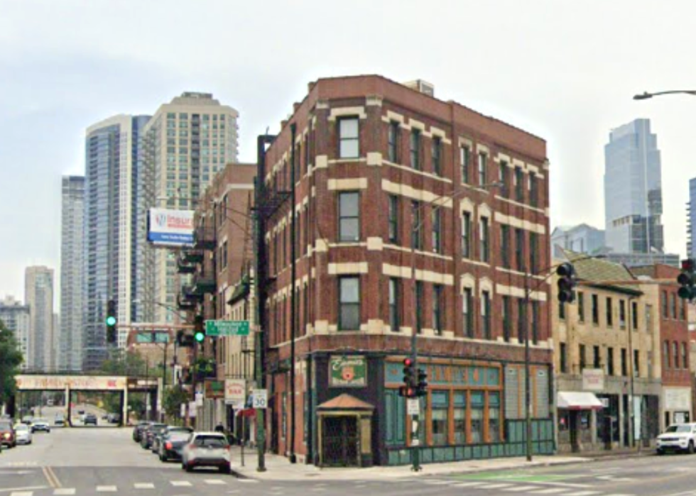 A street view of Emmit's bar in Chicago