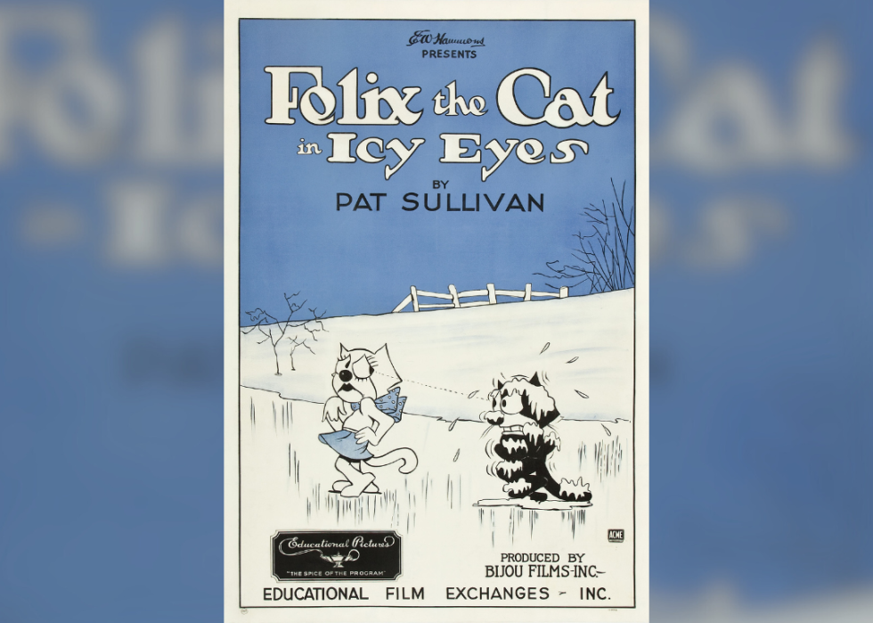 Icy Eyes, poster, l-r: Peaches, Felix the Cat on US poster art, 1927.