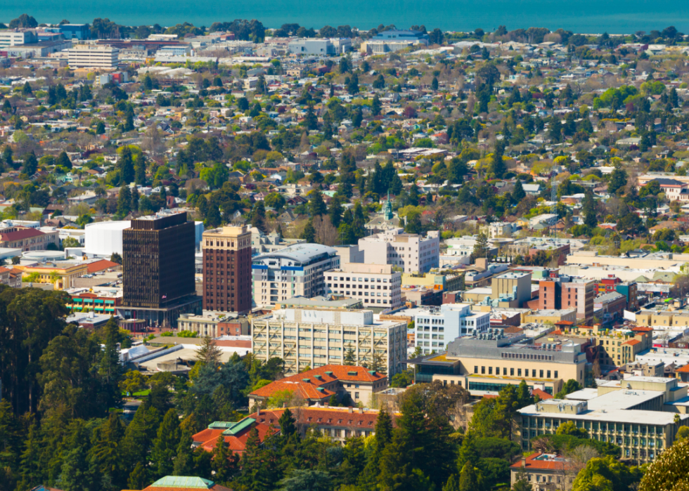 Aerial view of Berkeley and Kensington. 