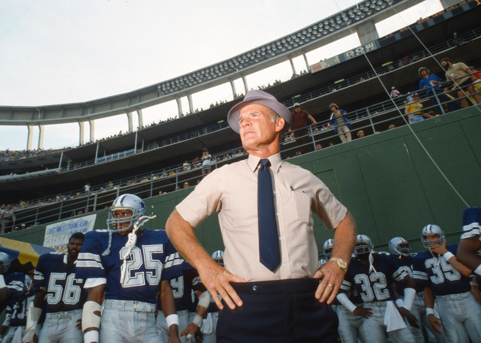 Tom Landry with the Dallas Cowboys.