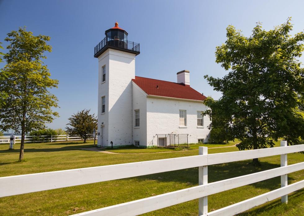 Sand Point Lighthouse in Escanaba, Michigan.