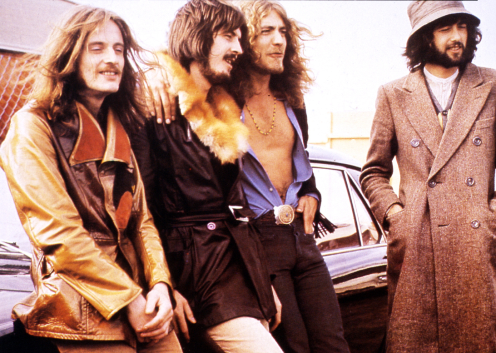 The band members of Led Zeppelin in a 1970 photo.