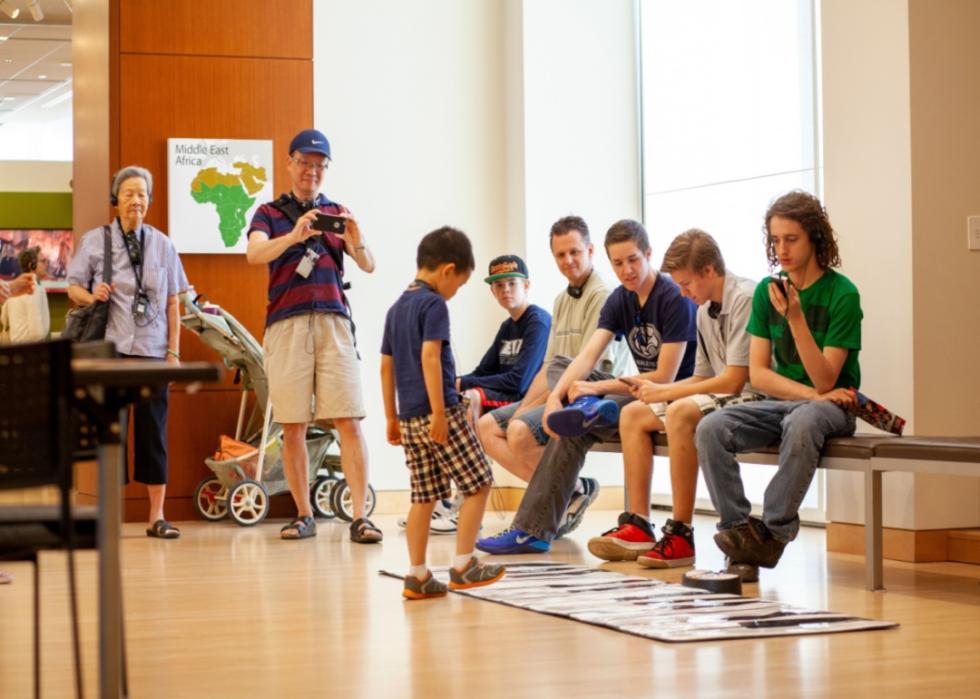 Children playing at the Musical Instrument Museum.