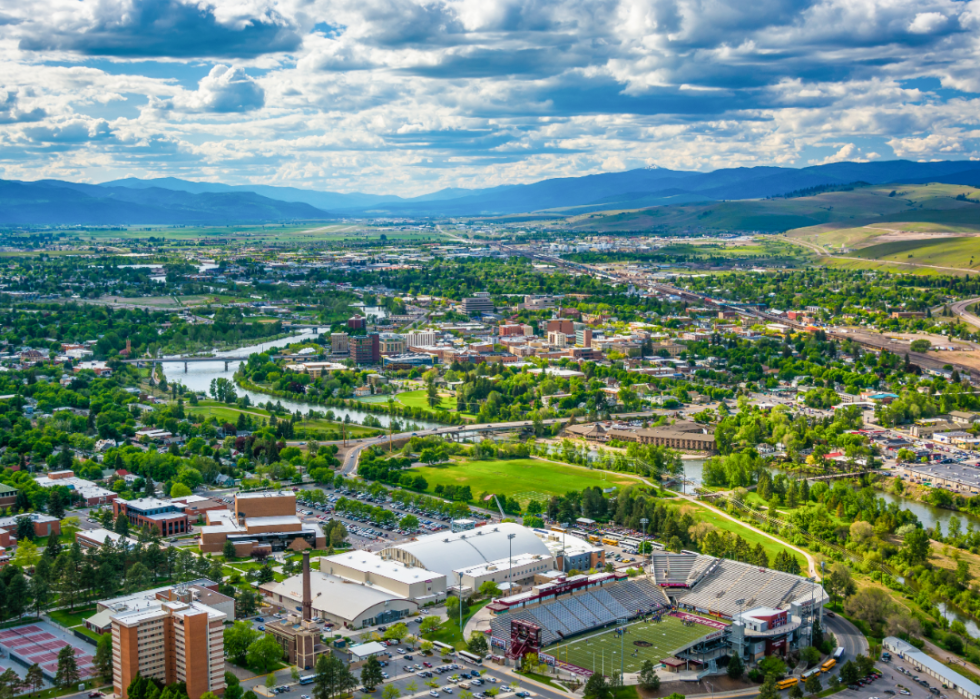 Aerial view of Missoula.