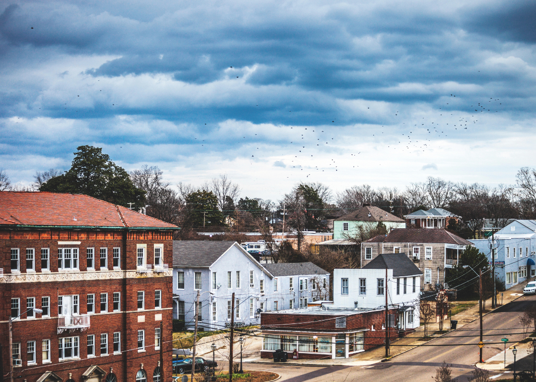 Homes and buildings in Vicksburg.