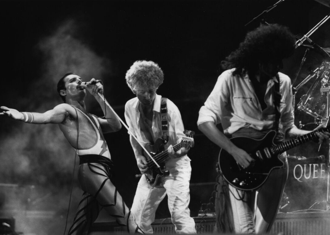 Queen performing on stage.