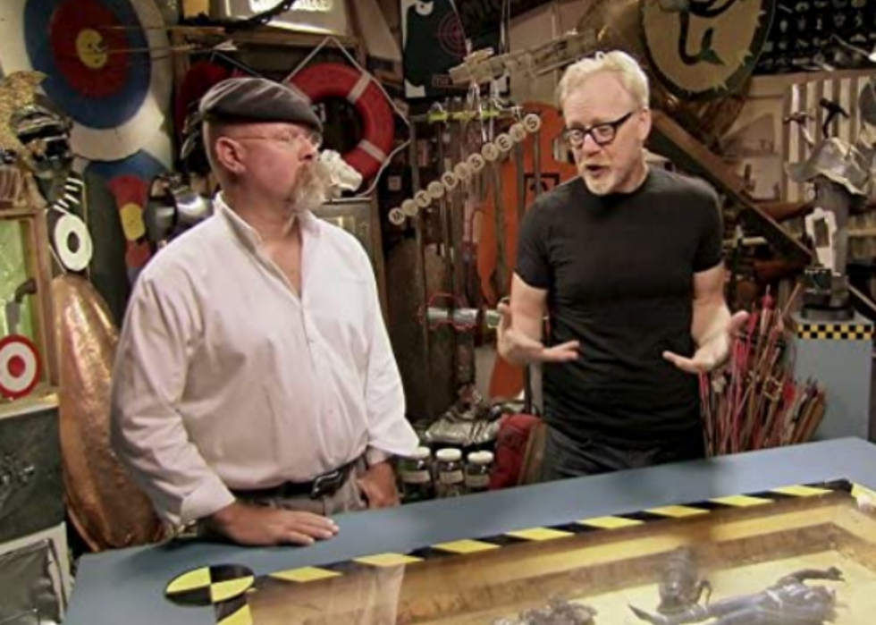 Host Adam Savage in an episode of MythBusters