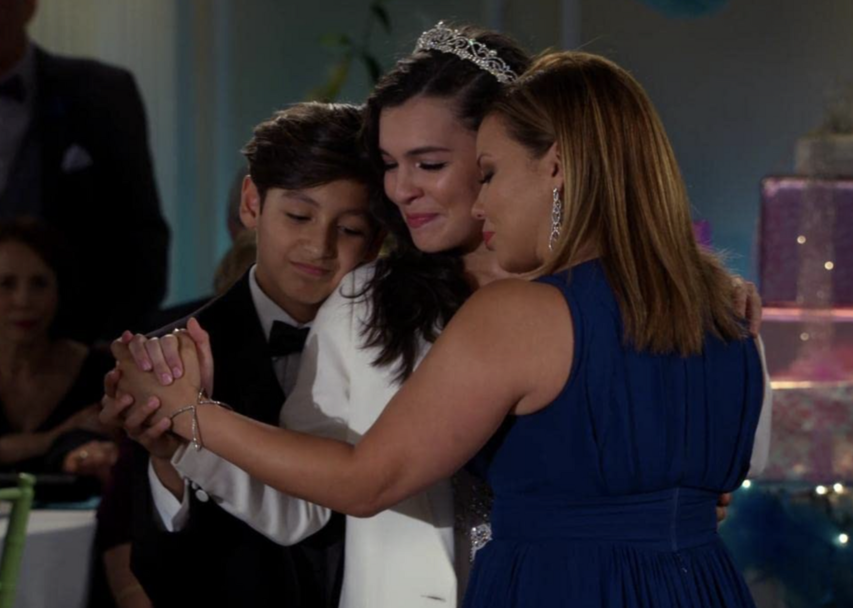 Justina Machado, Isabella Gomez, and Marcel Ruiz in One Day at a Time