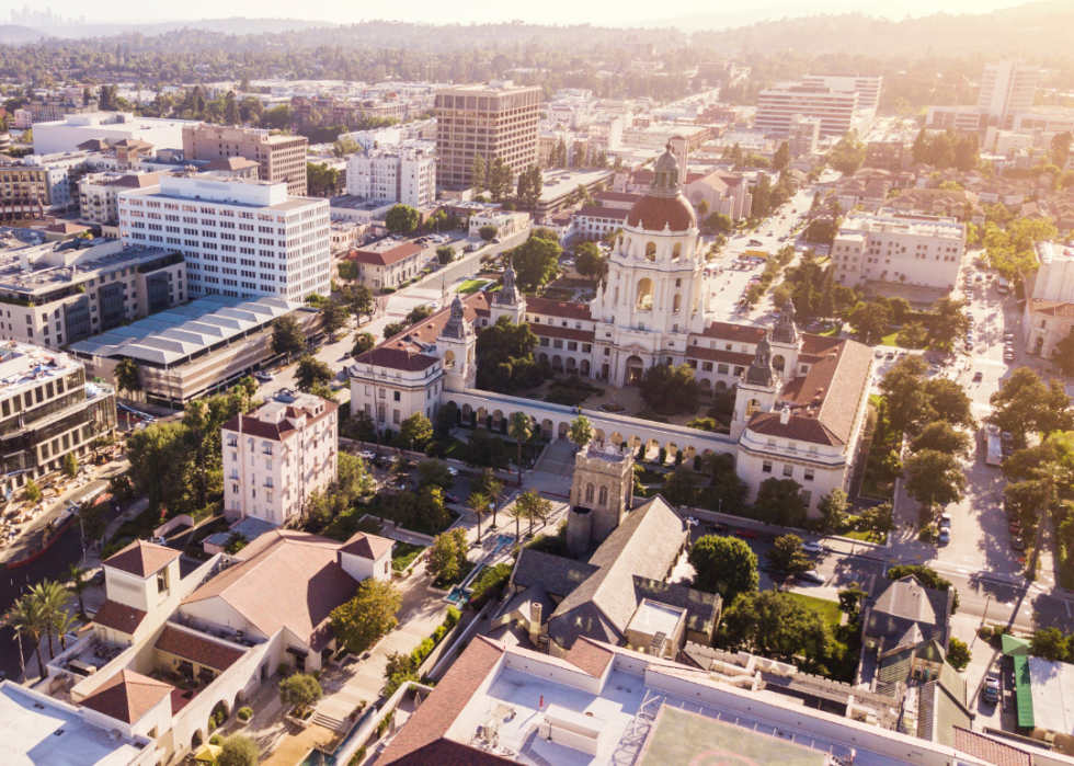 An aerial view of Pasadena.