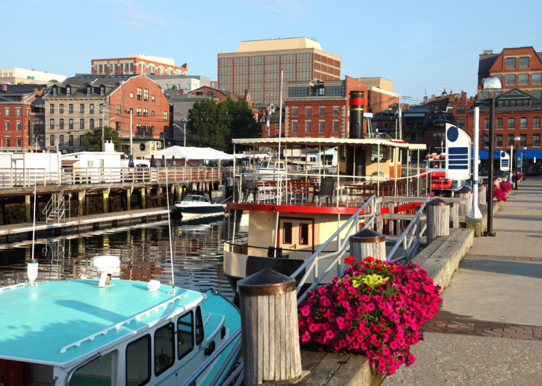 City of Portland as seen from a marina
