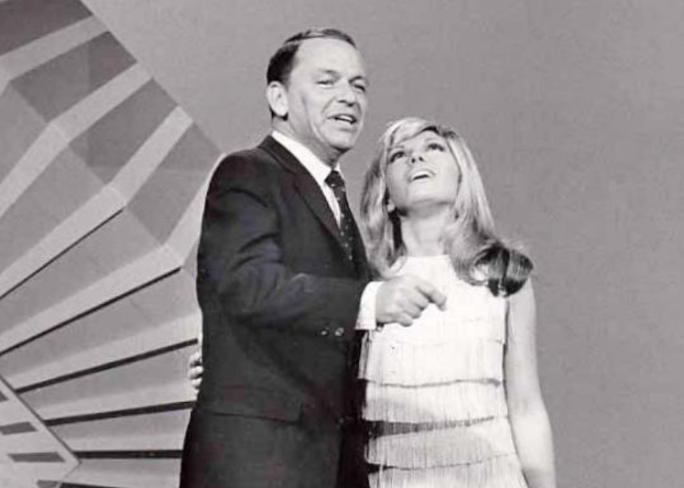 Frank Sinatra performing with daughter Nancy Sinatra